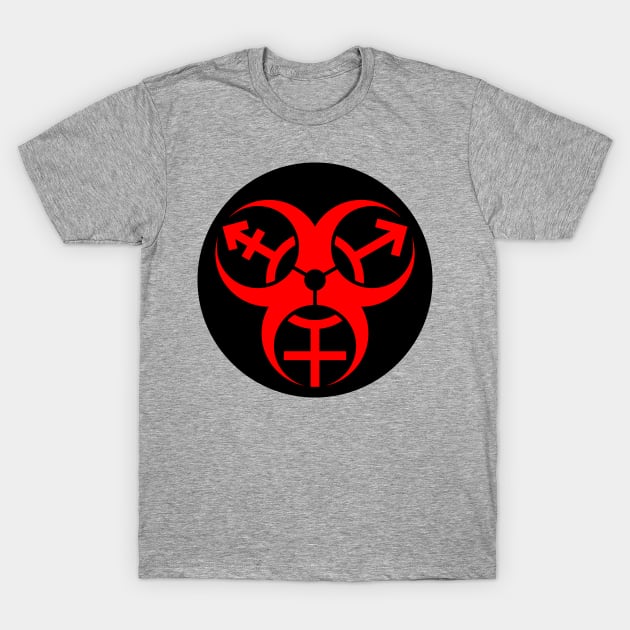 Trans Biohazard - Black Circle T-Shirt by GenderConcepts